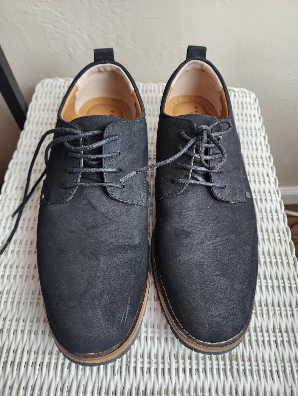 Perry Ellis Lilard Portfolio Ultra Foam Black Lace-Up Dress Shoes Style Size 9